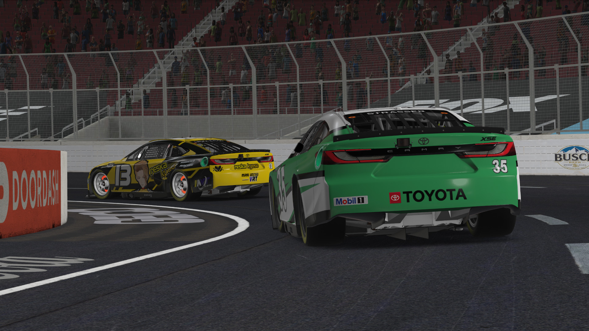 NASCAR_LA-Colisum_iRacing NASCAR stock cars racing at LA Coliseum